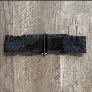 EUC bebe Size P/S All Black Interlock Elastic Belt in Size P/S